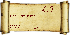 Lee Tábita névjegykártya